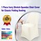 1 Piece Ivory Stretch Spandex Chair Cover for Classic Folding Seating